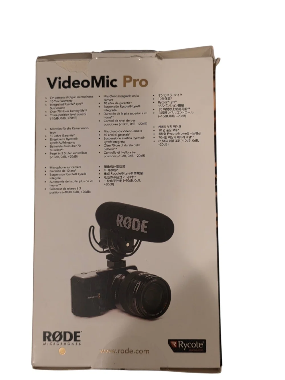 RODE VideoMic Pro On-Camera Shotgun Microphone - Black
